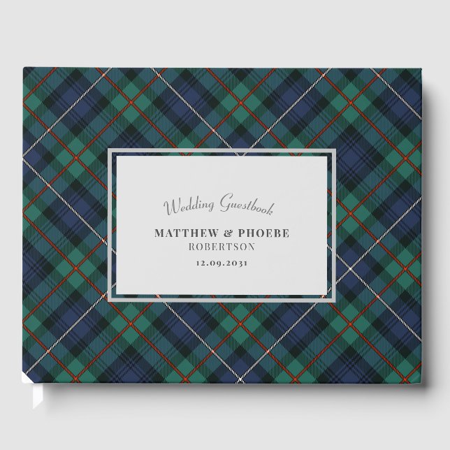 Tartan Clan Robertson Wedding Gästebuch (Vorderseite)