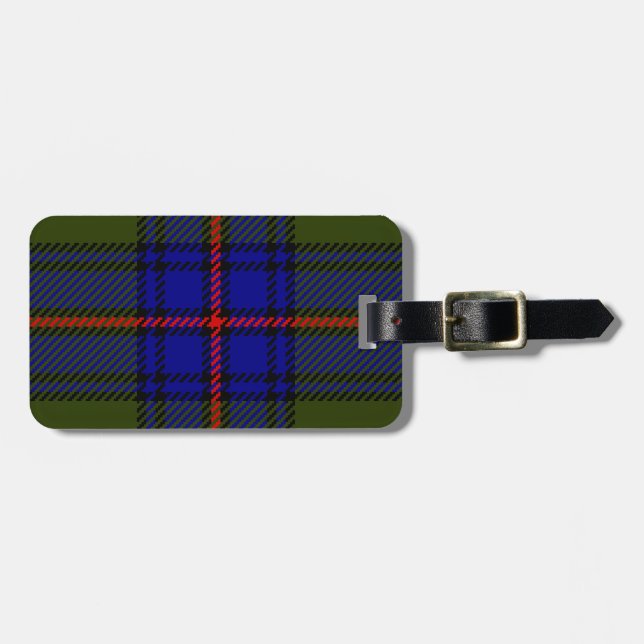 Tartan-Clan Shaw Gepäckanhänger (Vorderseite horizontal)