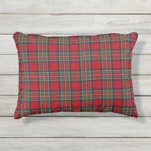 Tartan Clan Stewart Grün Rot Blau Karo Kissen Für Draußen