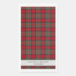Tartan Clan Stewart Kariert Black Red Custom Weddi Serviette