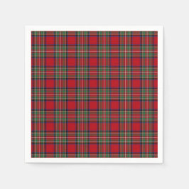 Tartan Clan Stewart Kariert Black Red Karo Pattern Serviette