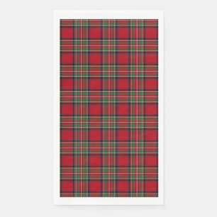 Tartan Clan Stewart Kariert Black Red Karo Pattern Serviette