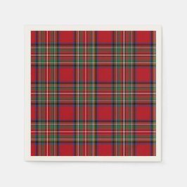 Tartan Clan Stewart Kariert Red Karo Holiday Paper Serviette