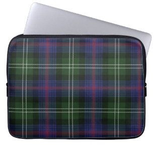 Tartan Clan Sutherland Karo Lila Grün Kariert Laptopschutzhülle