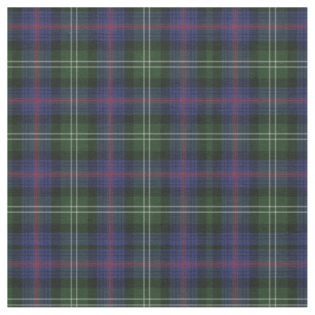 Tartan Clan Sutherland Muster Kariert Stoff (Nahaufnahme)