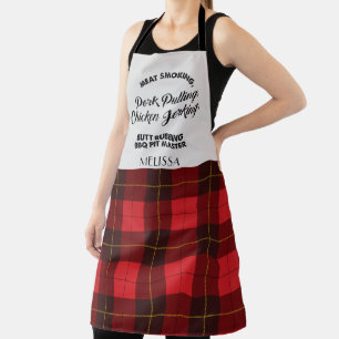 Tartan Clan Wallace Rot Gold Kariert Schürze
