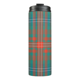 Tartan Clan Wilson Kariert Orange Türkis Karo Thermosbecher