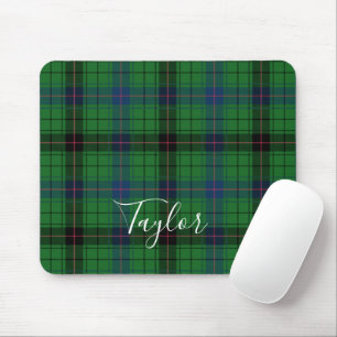 Tartan Davidson Plaid Blau Grün Personalisiert Mousepad