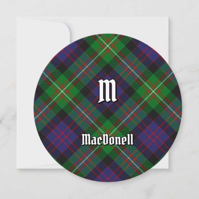 Tartan der Clan MacDonell of Glengarry Einladung (Vorderseite)