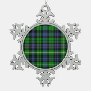 Tartan der Mackenzie Schneeflocken Zinn-Ornament