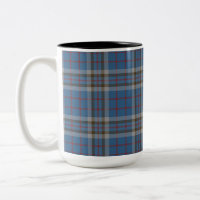 Tartan der Plaid Clan Thompson Blau Grau Kariert