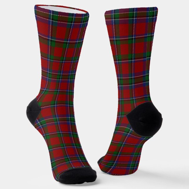 Tartan Design Nachhaltig Premium Crew Socken (Gewinkelt)