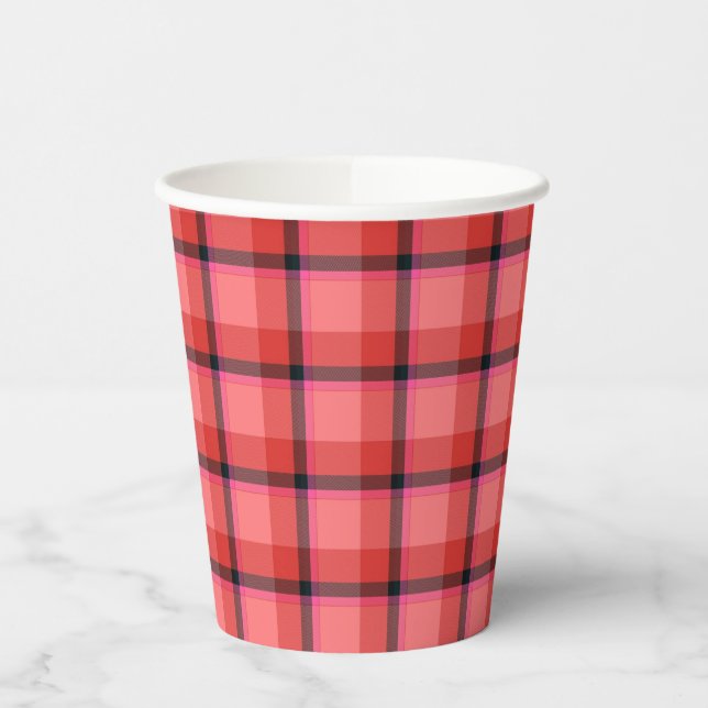 Tartan Design Pappbecher (Links)