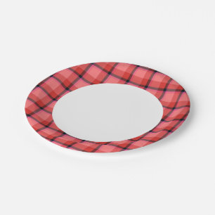Tartan-Design Pappteller