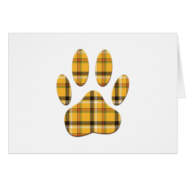Tartan Dog Paw Print (Vorderseite (Horizontal))