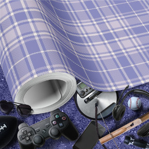 Tartan - Dunkel Lila-Mauve-Cement White Geschenkpapier