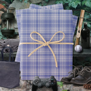 Tartan - Dunkel Lila-Mauve-Cement White Geschenkpapier Set