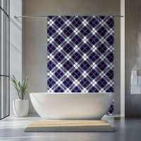Tartan-Duschvorhang Korallen-Navy Geschenk für Ren