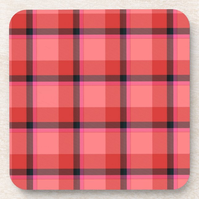 Tartan-Entwurf Getränkeuntersetzer (Vorderseite)