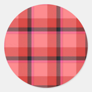 Tartan-Entwurf Runder Aufkleber