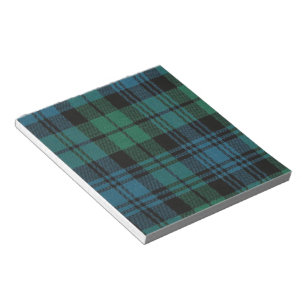 Tartan Fabric 5.5" x 6" Notepad - 40 Seiten Notizblock