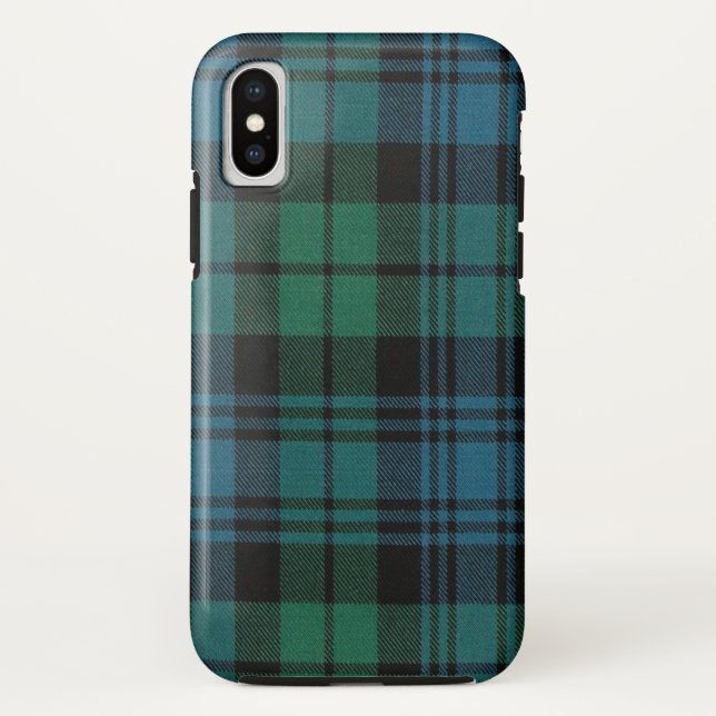 Tartan Fabric Case-Mate Tough iPhone X Fall Hülle (Rückseite)
