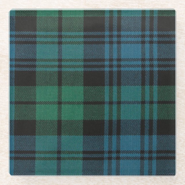 Tartan Fabric Glass Untersetzer (Vorderseite)