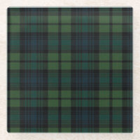 Tartan Fabric Glass Untersetzer