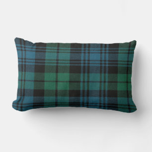 Tartan Fabric Lumbar Pillow 13" x 21" Lendenkissen