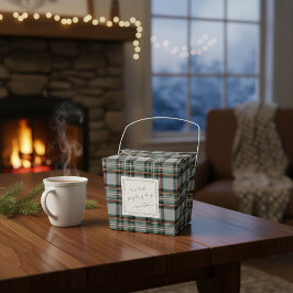 Tartan Favor Box with Custom Hand-Drawn Note Geschenkschachtel