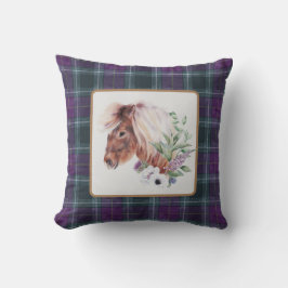 Tartan Floral Horse Kissen
