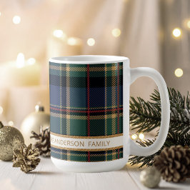 Tartan Frohe Weihnachten Goldrahmen ID1141B Kaffeetasse