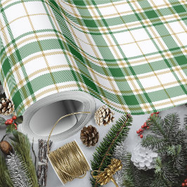 Tartan - Gold aus weißem, grünem Karamell Geschenkpapier