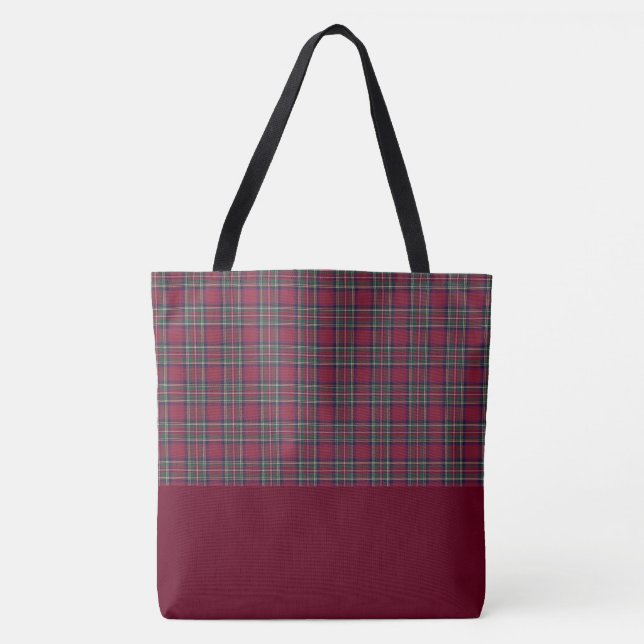 Tartan-große Taschen-Tasche (Vorderseite)
