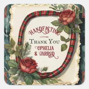 TARTAN HANDFASTING STICKERS FÜR GÜNSTIGE ENVELOPEN