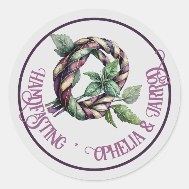 TARTAN HANDFASTING STICKERS FÜR GÜNSTIGE ENVELOPEN (Vorderseite)