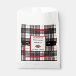 Tartan Handmade Shave Seifenproduktkennzeichnung Geschenktütchen