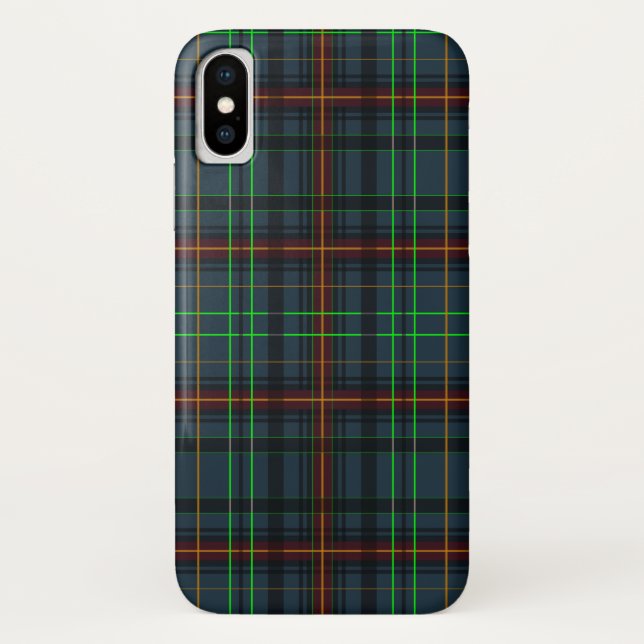 Tartan in blau, orange, grün... Case-Mate iPhone hülle (Rückseite)