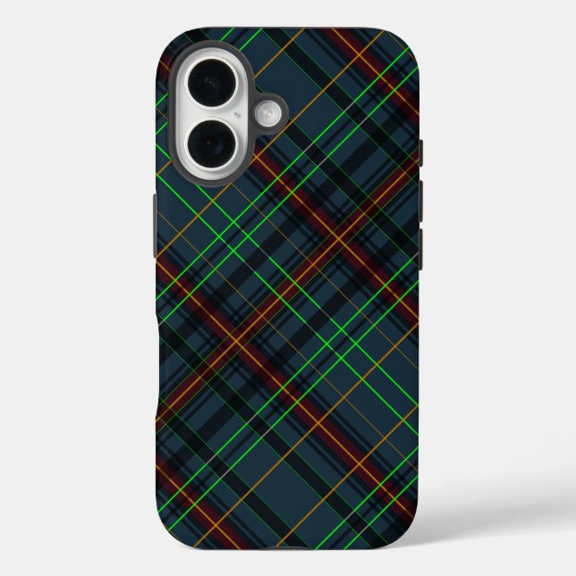 Tartan in blau, orange, grün... Case-Mate iPhone hülle (Rückseite)