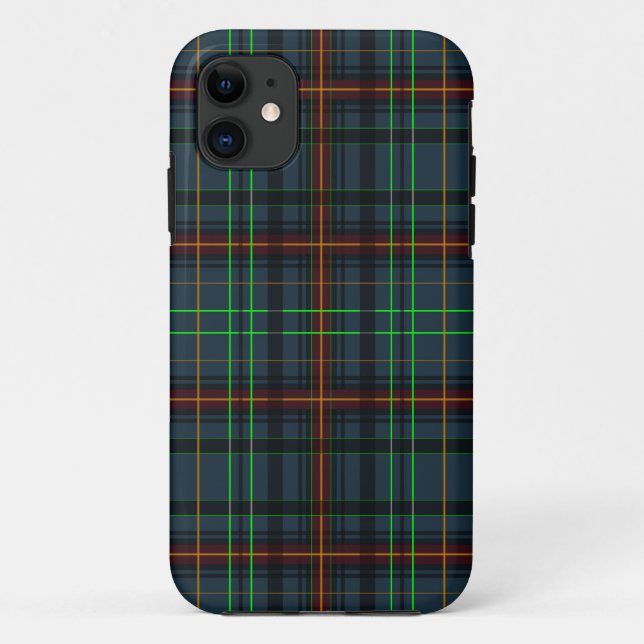 Tartan in blau, orange, grün... Case-Mate iPhone hülle (Rückseite)