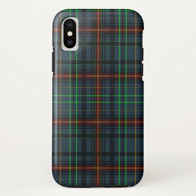 Tartan in blau, orange, grün... Case-Mate iPhone hülle (Rückseite)