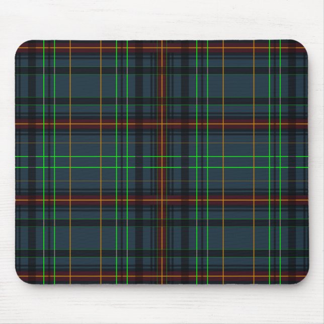 Tartan in blau, orange, grün... mousepad (Vorne)