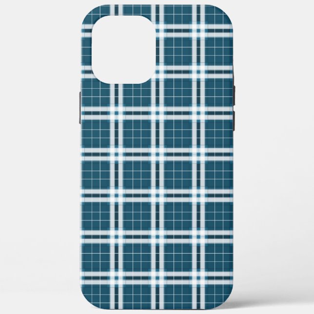 Tartan in blau-weiß Case-Mate iPhone hülle (Rückseite)
