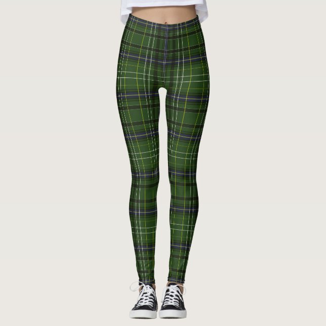 Tartan in grün leggings (Vorderseite)