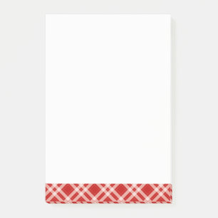 Tartan in rot post-it klebezettel