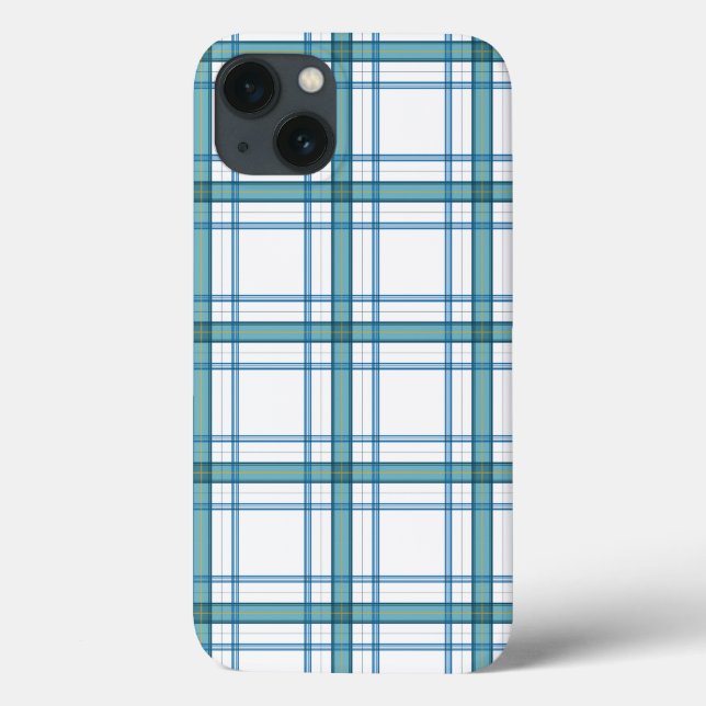 Tartan in Türkis Case-Mate iPhone Hülle (Rückseite)