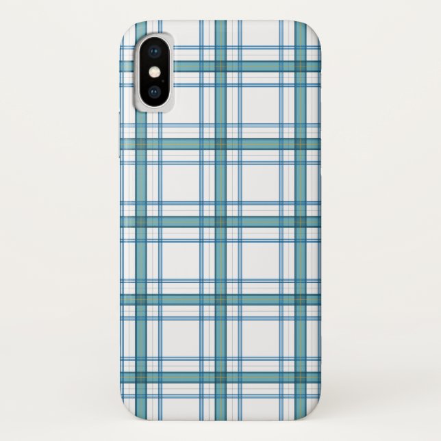 Tartan in Türkis ... Case-Mate iPhone Hülle (Rückseite)