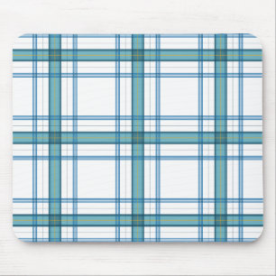 Tartan in Türkis Mousepad