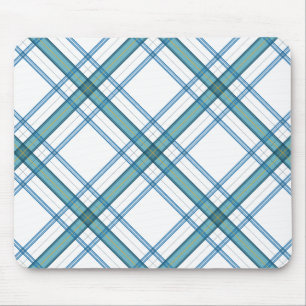 Tartan in Türkis Mousepad
