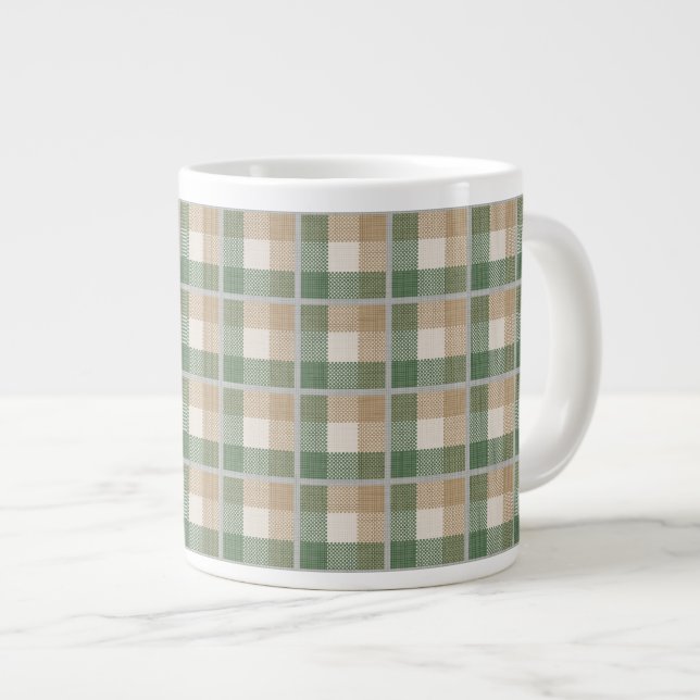 Tartan Jumbo-Tasse (Vorderseite Rechts)